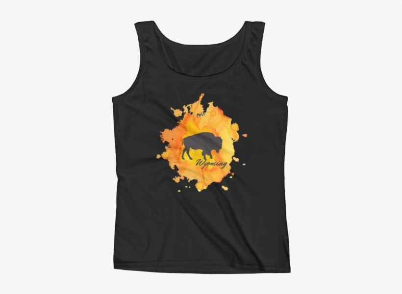 Wyoming Watercolor Burst Bison - Réservoir Entraînement Féminin, Butin De Cerveaux De, transparent png