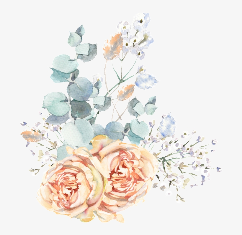 This Graphics Is Hand Painted Wedding Scene Flowers - Portable Network Graphics, transparent png