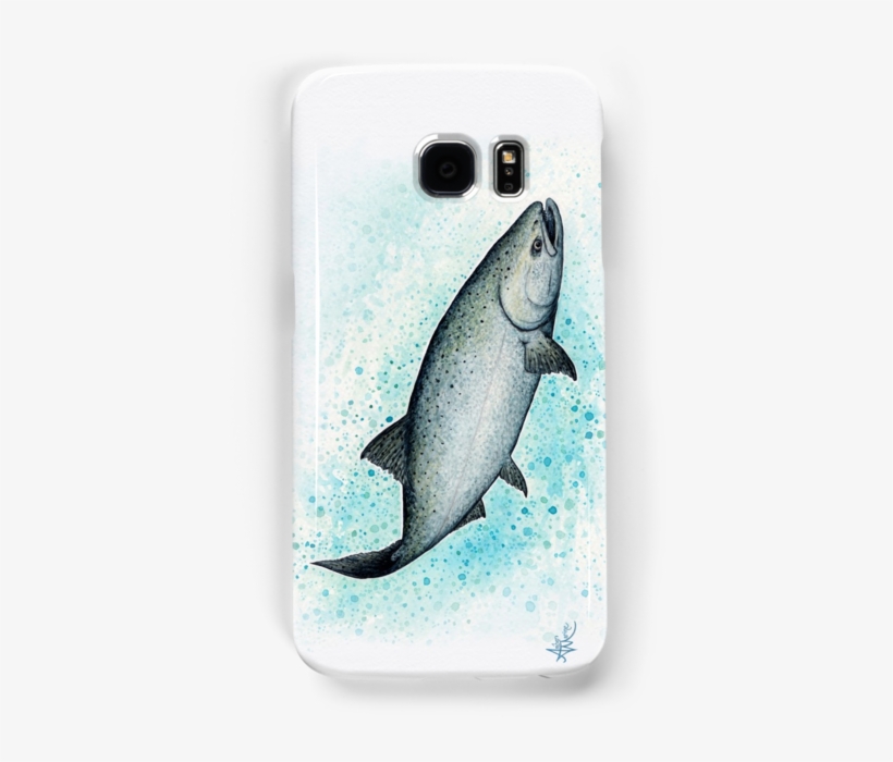 Samsung Case • "salmon Splash" - Salmon Splash By Amber Marine ~ Watercolor Paint..., transparent png
