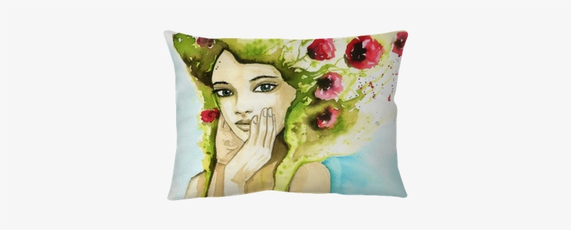 Watercolor Portrait Of A Woman - Watercolor Painting, transparent png