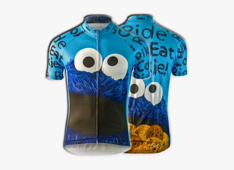 Cookie Monster "ride Bike Eat Cookie" Cycling Jersey - Cookie Monster Trikot, transparent png