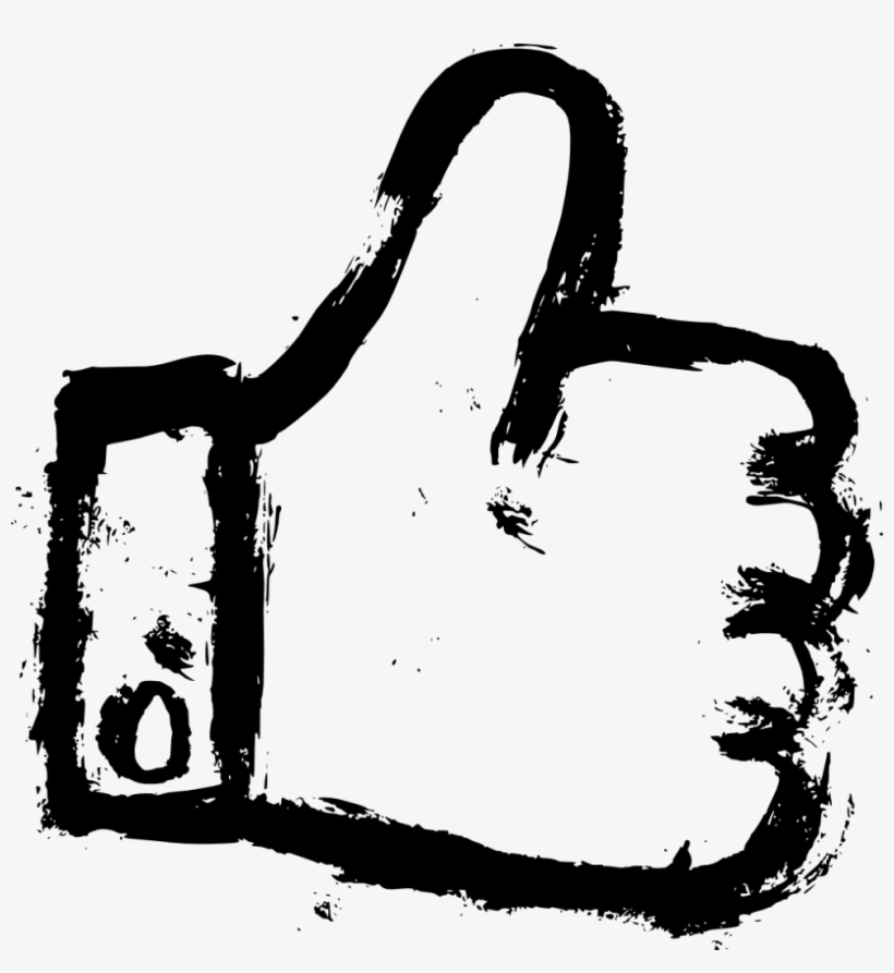 Png File Size - Thumbs Up Logo Transparent White, transparent png