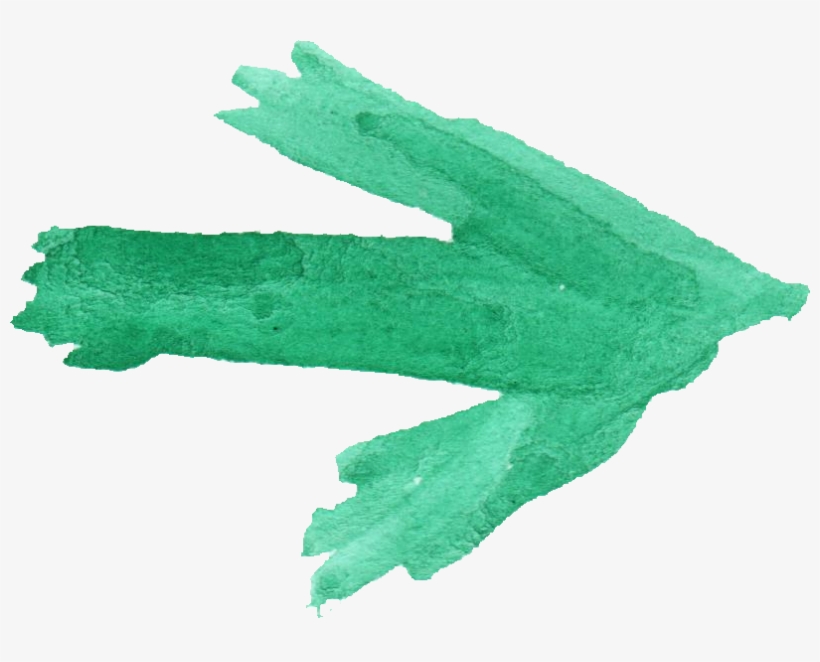 Free Download - Arrow Green Watercolor Png, transparent png
