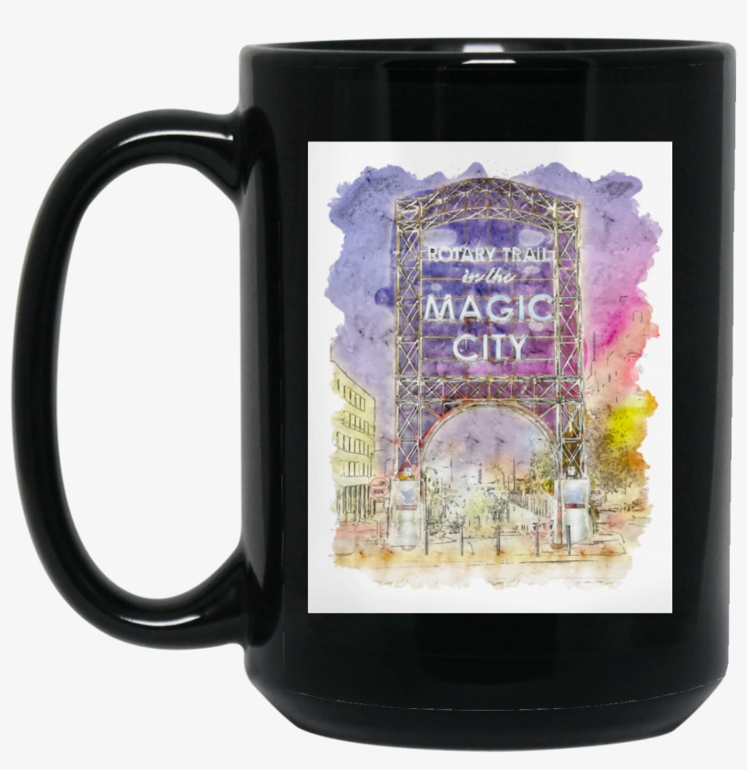 Magic City Watercolor Black Mug - Good – The Not Bad – The Ugly Funny T Shirt, transparent png