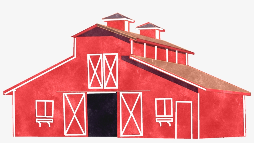 A Watercolor Barn, - Red Barn Clip Art, transparent png