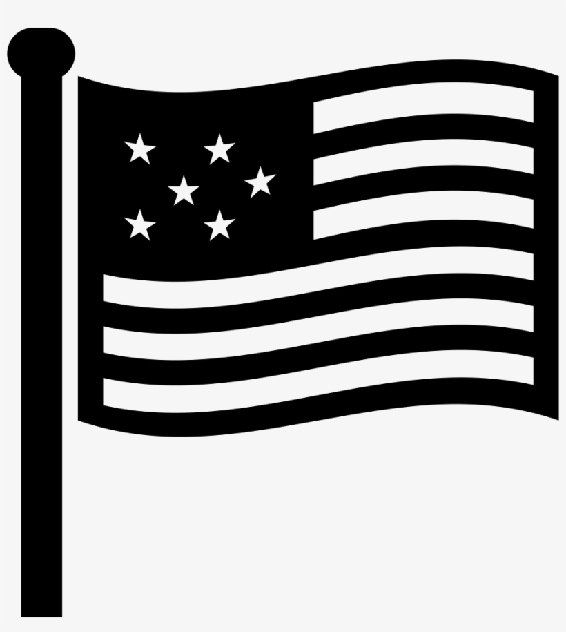 Usa Flag - - Usa Flag Icon Black And White, transparent png