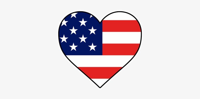 American Flag Heart Png Clip Download - Flag Of The United States, transparent png