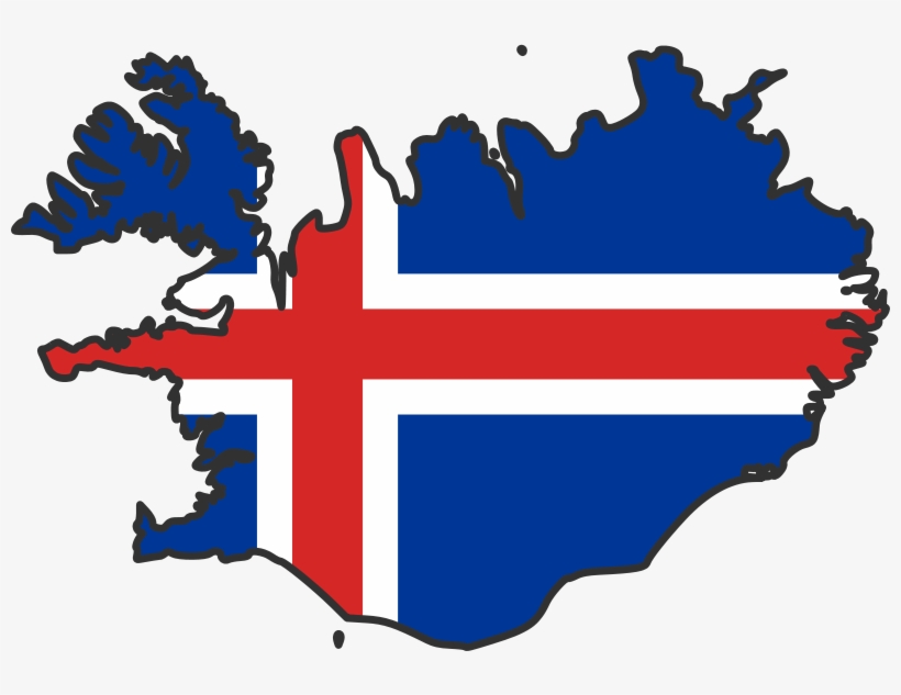 Icelandic 101 On 101languages - Iceland Flag Country Shape, transparent png