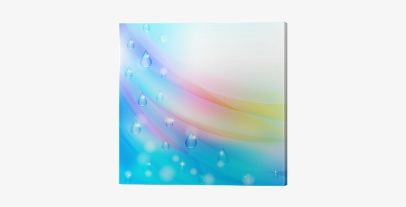 Delicate Background With Rain Drops And Rainbow Canvas - Fondo Delicado, transparent png