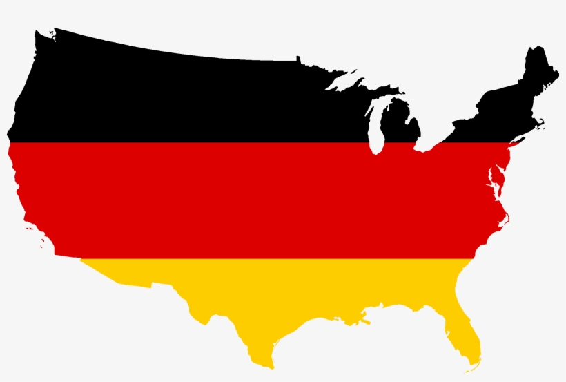 Flag Map Of The United States - United States Of Germany, transparent png