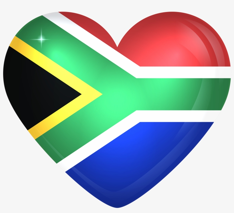 South Africa Large Heart Gallery Yopriceville High - South African Flag Heart, transparent png