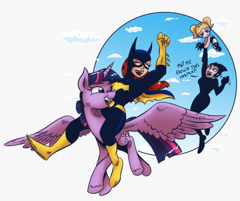 Saturdaymorningproj, Ashi, Batgirl, Bubbles , Crossover, - Twilight Sparkle Batgirl, transparent png