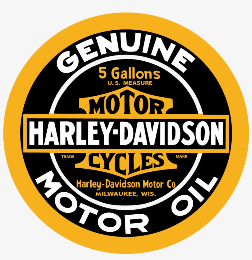 Harley Davidson Motor Cycles Genuine Motor Oil Logo - Summit Gifts 2010621: Harley-davidson Motor Oil Tin, transparent png