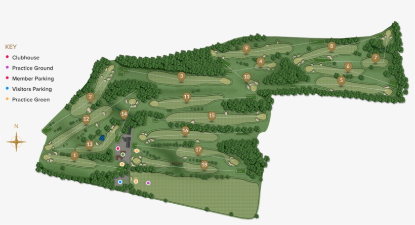 Click On Hole Number To See Details - Bolton Golf Club, transparent png