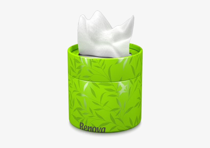 White Facial Tissues Green Box - Lenços Renova Laranjas, transparent png