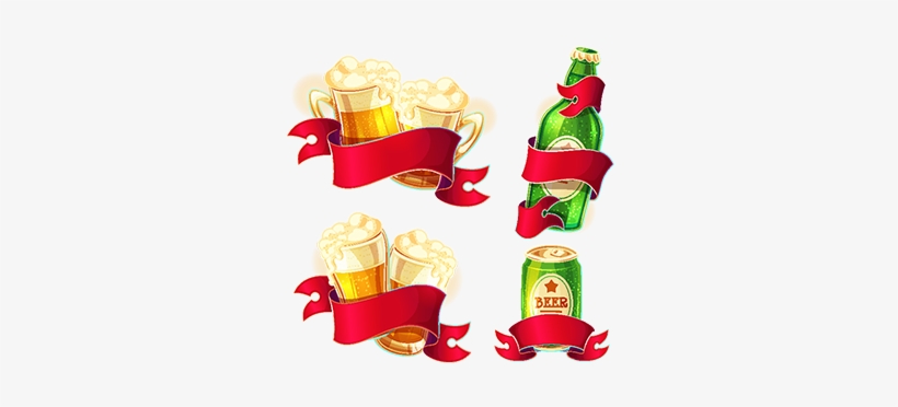Set Of Vector Isolated Cartoon Illustrations Beer Glasses, - Beer, transparent png