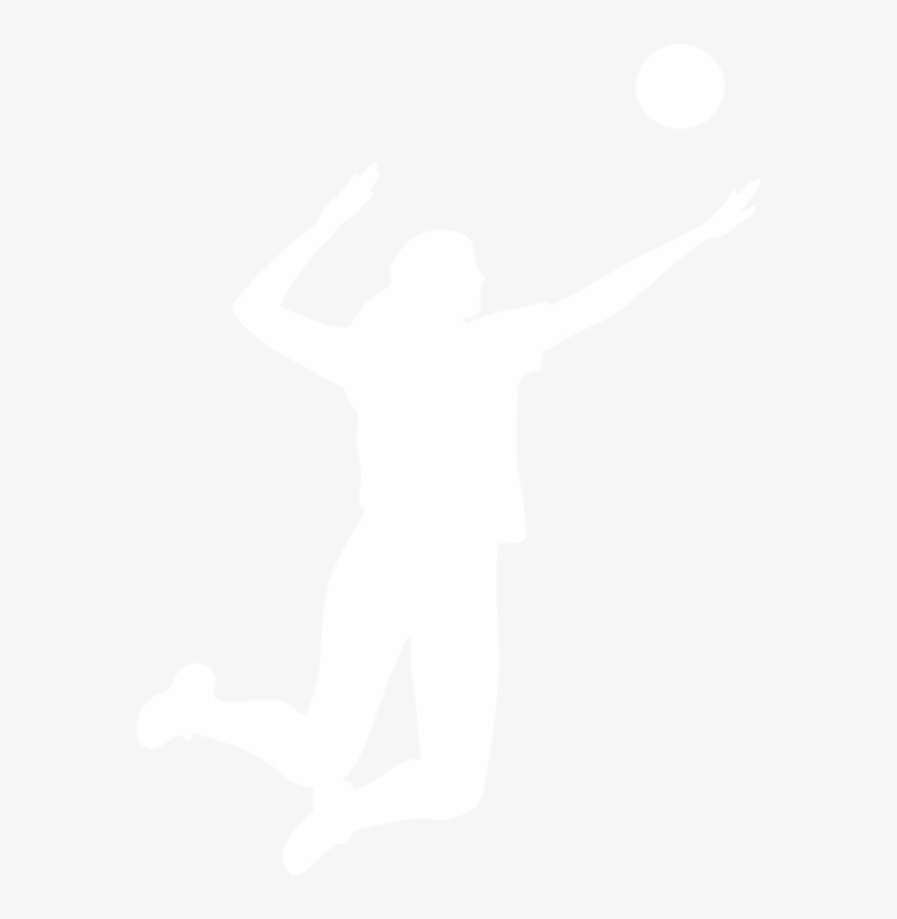 Girls Volleyball Volleyball - White Volleyball Player Silhouette, transparent png