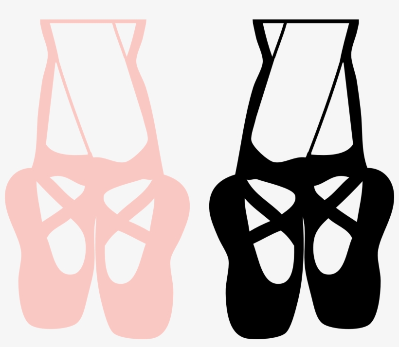 Black Pointe Shoe Clip Art At Clker - Dance Shoes Png, transparent png