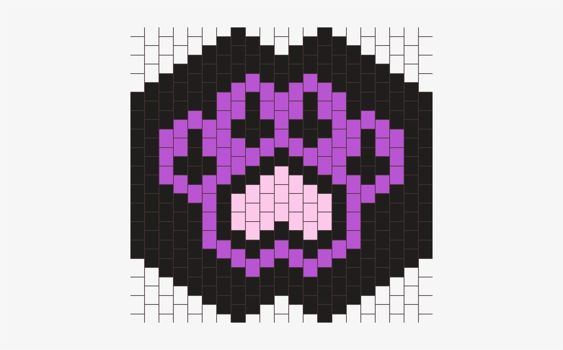 Upside Down Cross Kitten Paw Mask Bead Pattern - Circle, transparent png