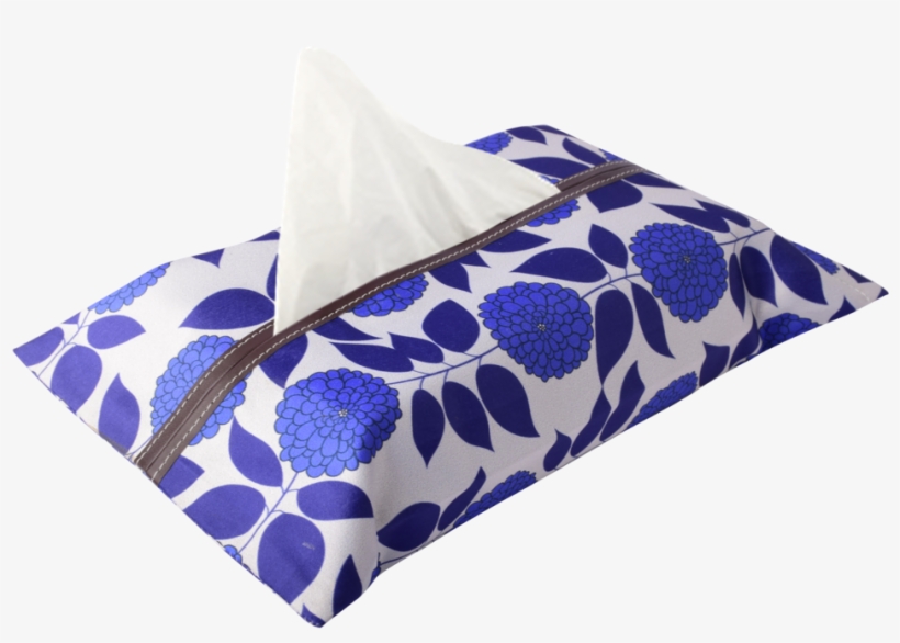 Blue Flower Tissue Box Cover - Box, transparent png