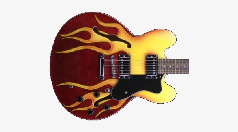Sparrow Primitive Boss With Flames Electric Guitar - Sparrow Electric Guitars, transparent png