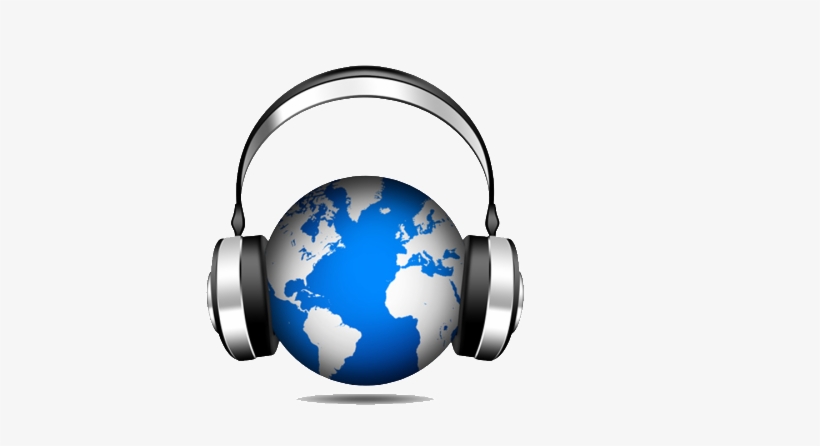 They Turned The World Upside Down - Globe With Headphones Png, transparent png