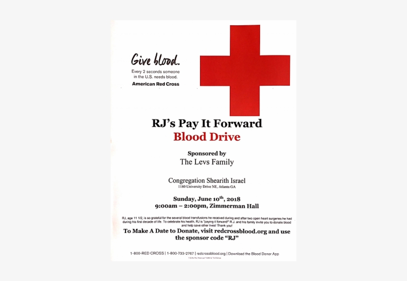 Rj, Age 11, And His Family Are Hosting A Blood Drive - Atlanta, transparent png