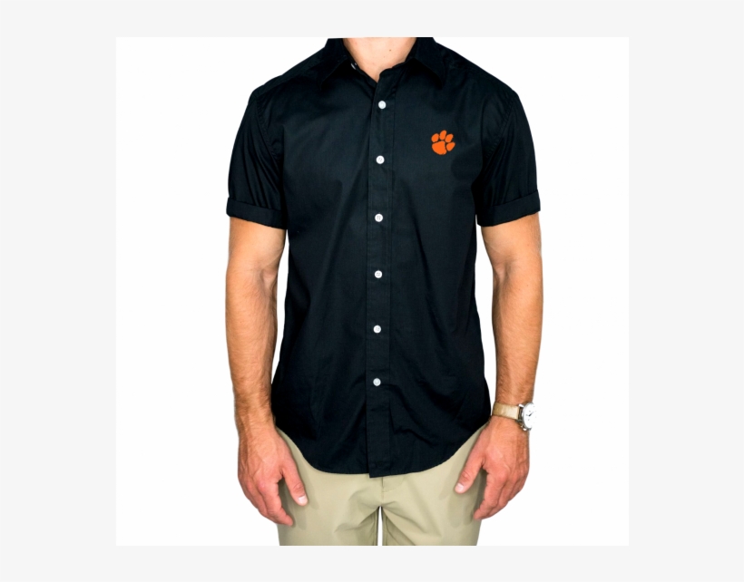 Clemson Black Fumblerooski Sport Shirt - Michigan, Black, transparent png