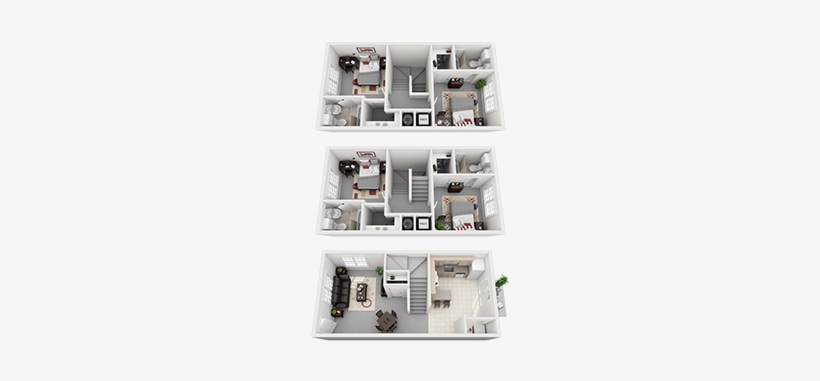 4 Bedrooms, 4 Bathrooms - University Village Townhomes Clemson, transparent png