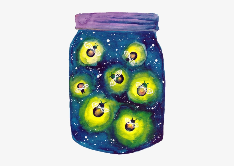 Svg Black And White Library Mason Firefly Light Clip - Fireflies In A Jar Drawing, transparent png