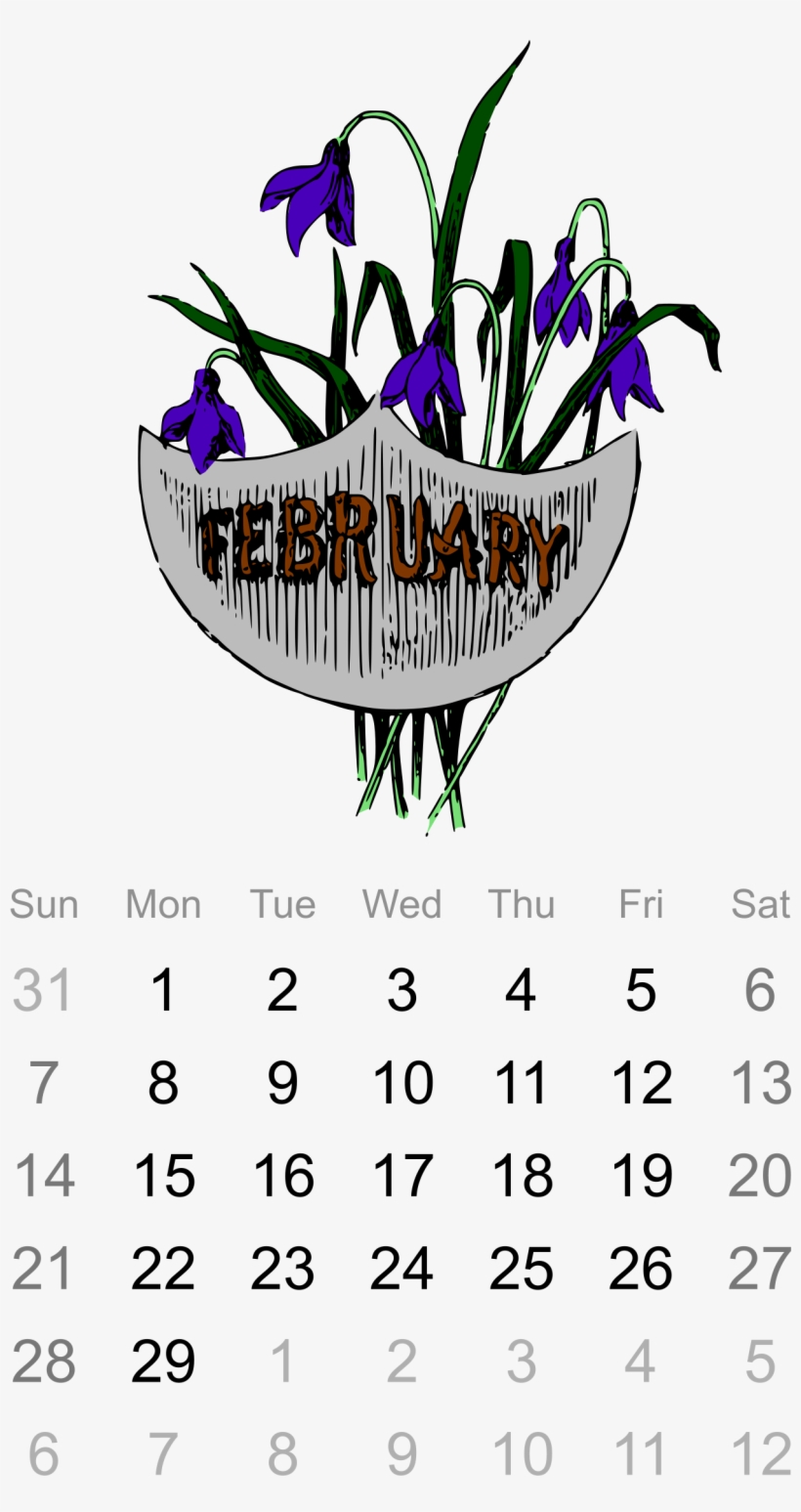 This Free Icons Png Design Of 2016 February Calendar, transparent png