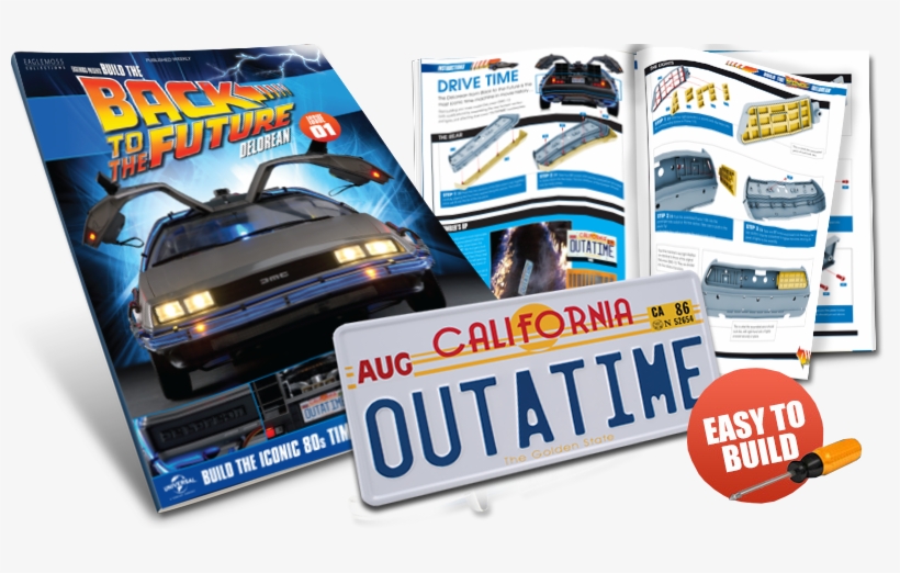 Build Back To The Future Delorean, transparent png