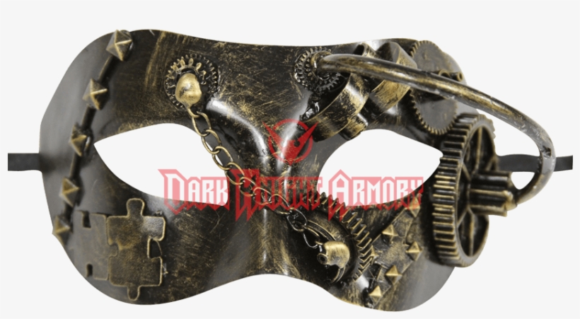 Kayso Inc Vintage Golden Half Face Steam Punk Costume, transparent png