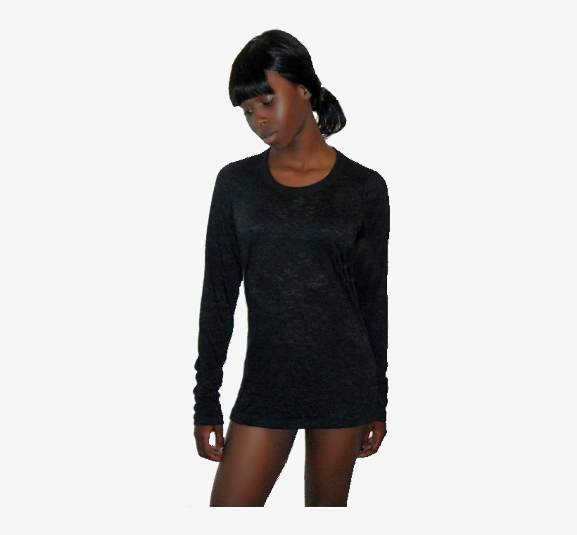 Blank Next Level Ladies Long Sleeve Tee Shirts - Long-sleeved T-shirt, transparent png