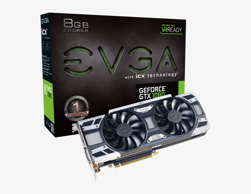 Evga Geforce Gtx 1080 Gaming, 08g P4 6581 Kr, 8gb Gddr5x, - Gtx 1070 Evga Sc, transparent png