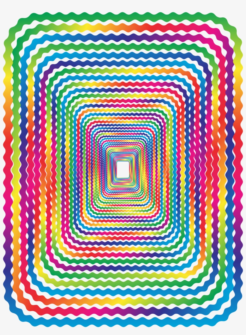 This Free Icons Png Design Of Prismatic Wave Border, transparent png