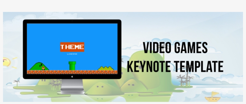 Keynote Template With A Video Game Theme, transparent png