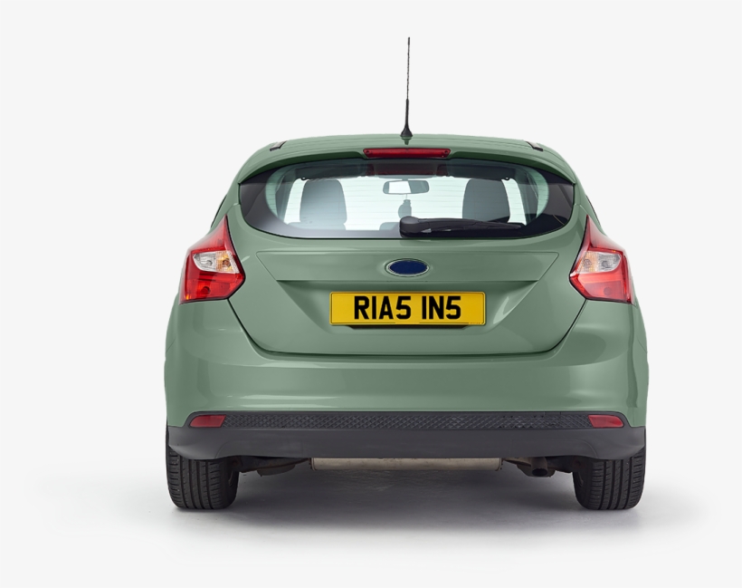 The Back Of A Mint Green Coloured Car With A Personalised - Vehicle Insurance, transparent png