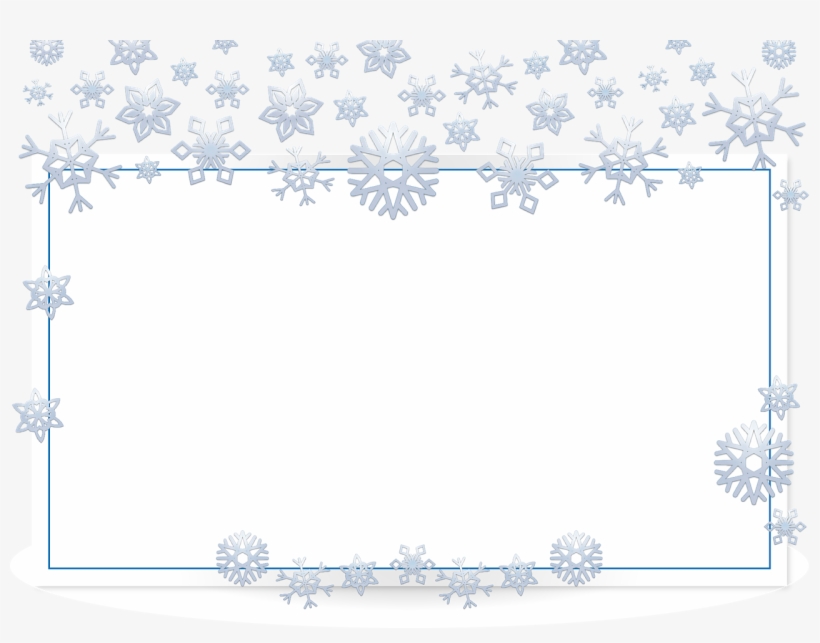 Image Result For Snowflake Border Transparent - Moldura Neve Png, transparent png