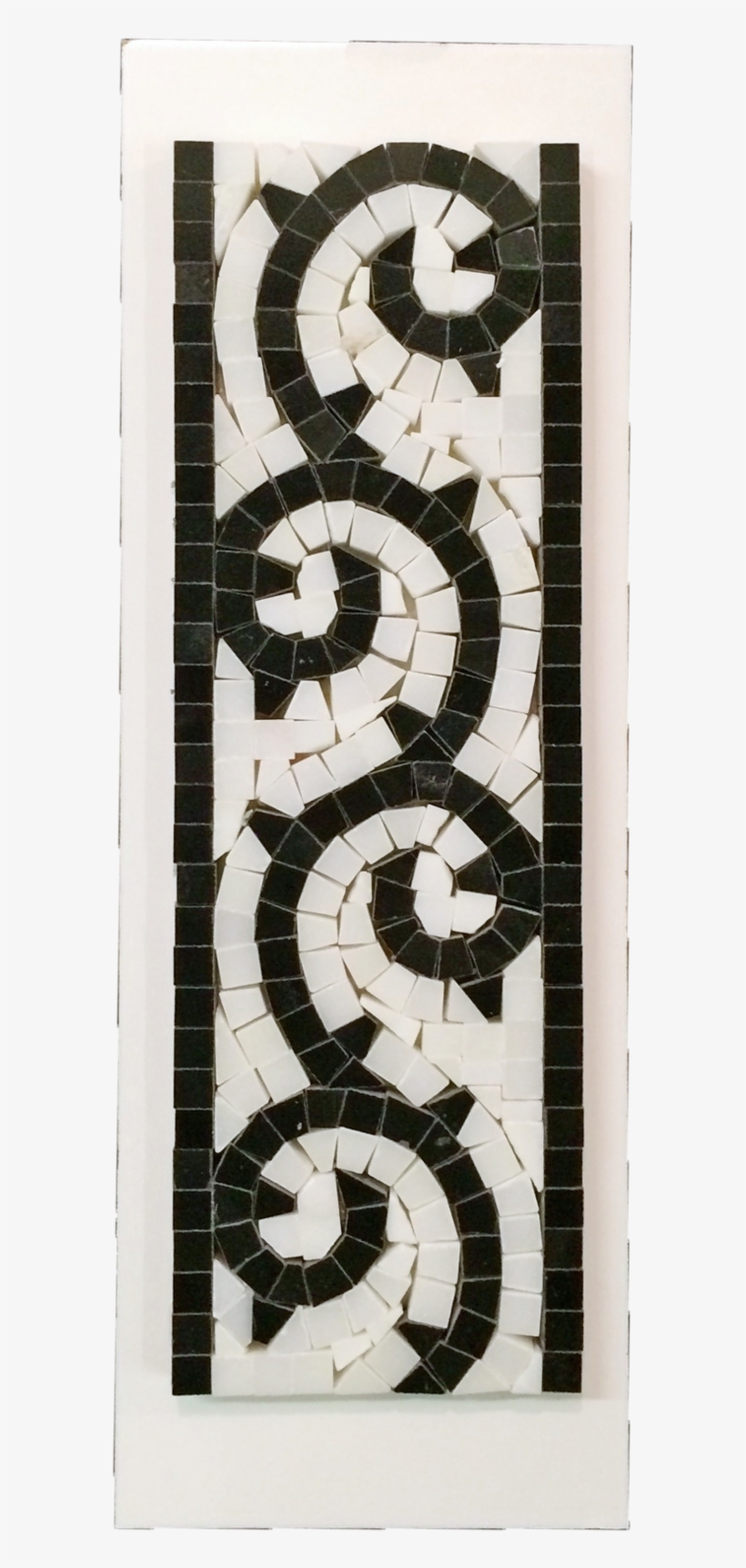 Wave Border Black And White Polished - Tile, transparent png