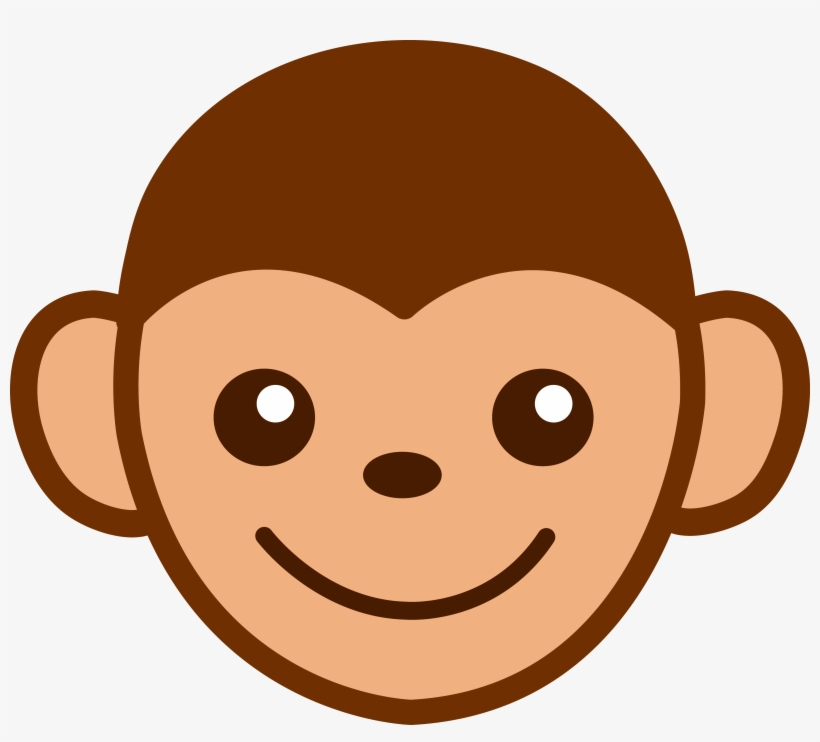 Cute Monkey Face Clip Art - Monkey Clipart, transparent png