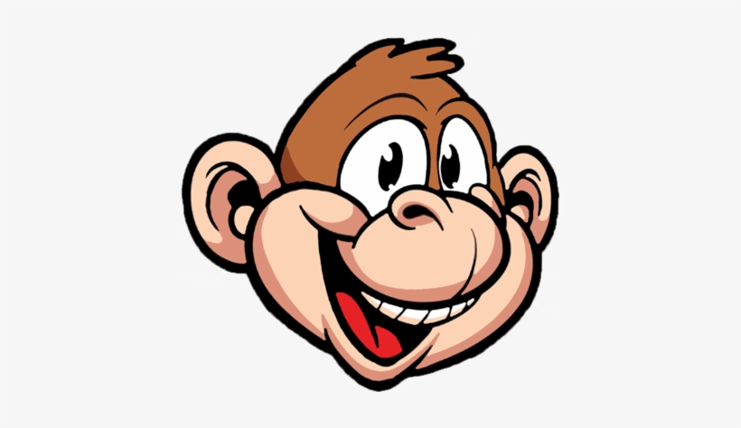Monkey Head Png Png Library - Monkey Cartoon Head Png, transparent png