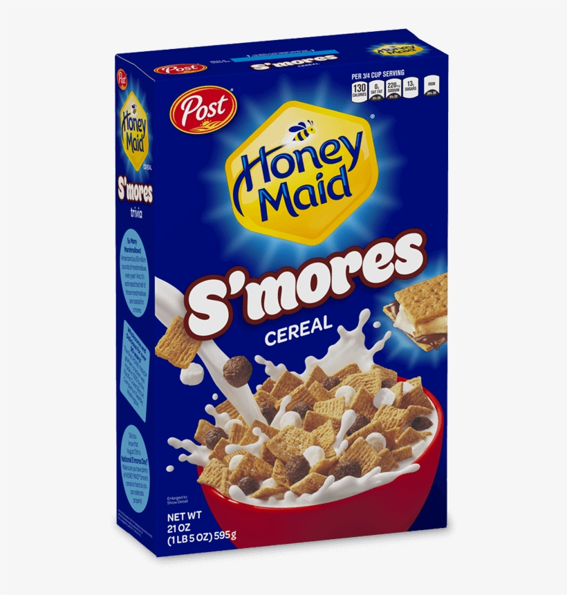 Honey Maid S'mores Cereal - Post Honey Maid S(')mores Cereal 12.25 Oz. Box, transparent png