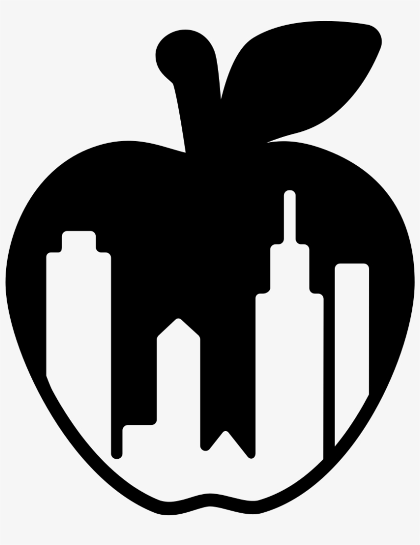 New York City Apple Symbol With Buildings Shapes Inside - My Man Jeeves [book], transparent png