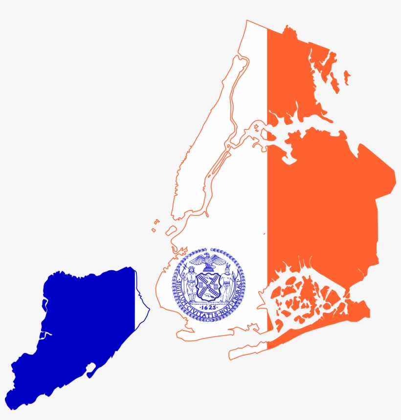 Open - New York Flag Map, transparent png