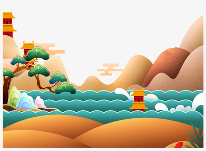 Landscape Tree Png De Dibujos Animados, transparent png