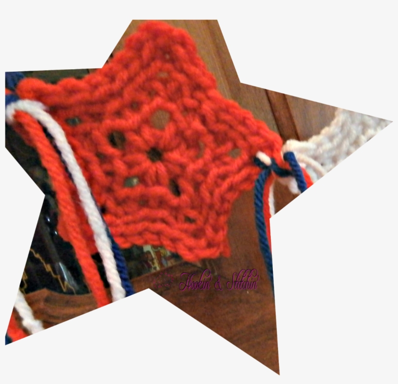 Red Crochet Star, transparent png