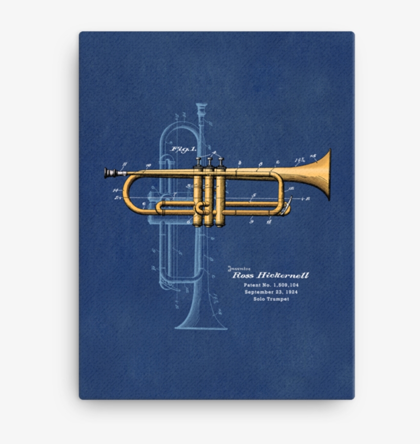 Trumpet Solo Wall Art Canvas, transparent png