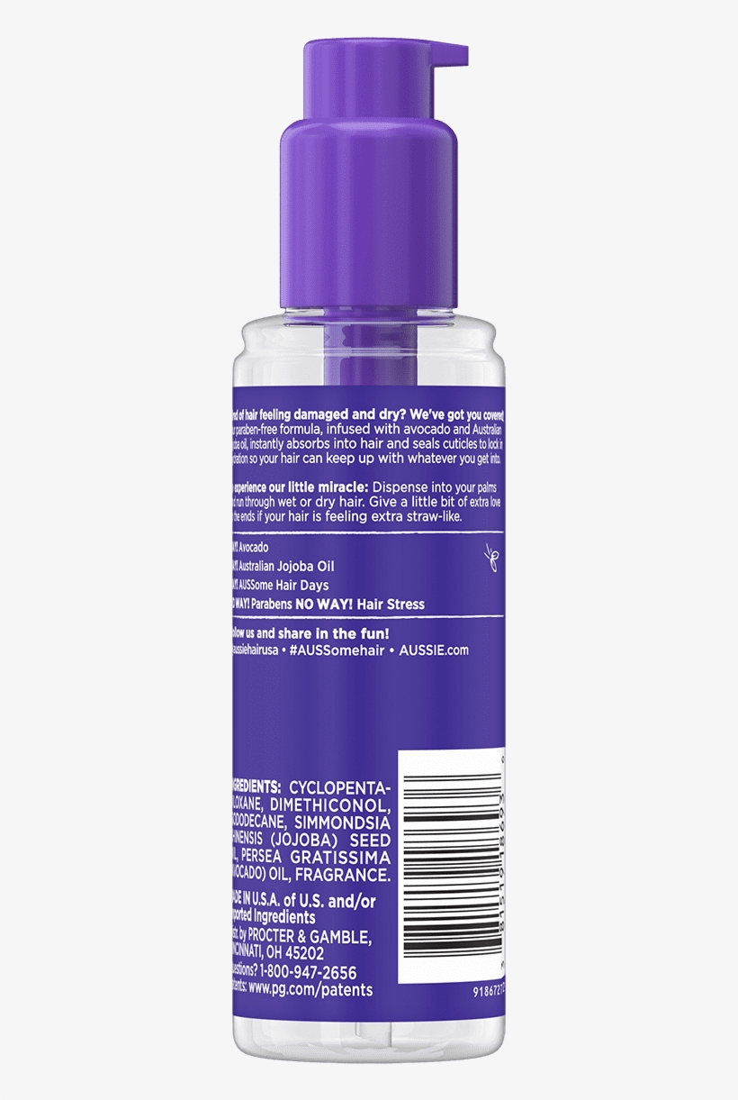 Aussie Miracle Moist Intense Hydration Oil, transparent png