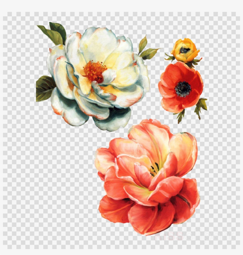 Floral Story Ii On Grey Canvas Clipart Floral Design, transparent png